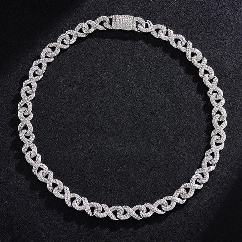 Jewelux 16MM Iced Out Infinity Cuban Chain