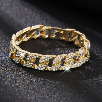 Jewelux Cuban Iced Out 14MM Link Bracelet