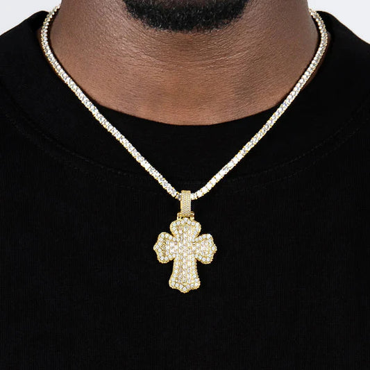 Jewelux Baguette Cross Pendant