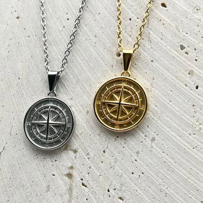 Jewelux Compass Chain + Pendat