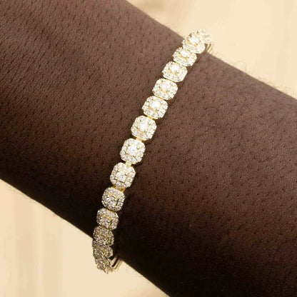 Jewelux Clustered Tennis Bracelet